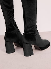Black Forever Comfort® Sock Platform Over The Knee Boots - Image 5 of 8