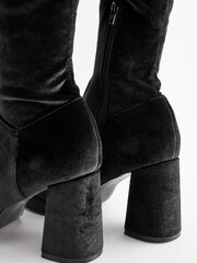 Black Forever Comfort® Sock Platform Over The Knee Boots - Image 7 of 8