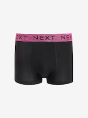 Black Marl Bright Waistband 4 pack Hipster Boxers - Image 1 of 1