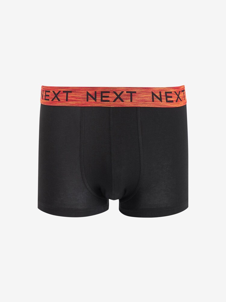 Czarny melanż z jasnym pasem - Opakowanie zbiorcze 4 szt. - 4 Pack Hipster Boxers - Image 3 of 10