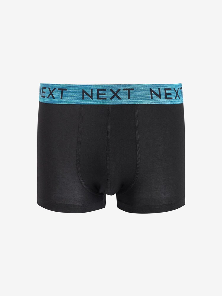 Czarny melanż z jasnym pasem - Opakowanie zbiorcze 4 szt. - 4 Pack Hipster Boxers - Image 4 of 10