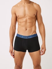Czarny melanż z jasnym pasem - Opakowanie zbiorcze 4 szt. - 4 Pack Hipster Boxers - Image 6 of 10