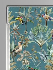 Teal Blue Tropical Scene Made to Measure Roman Blind - Image 3 of 6