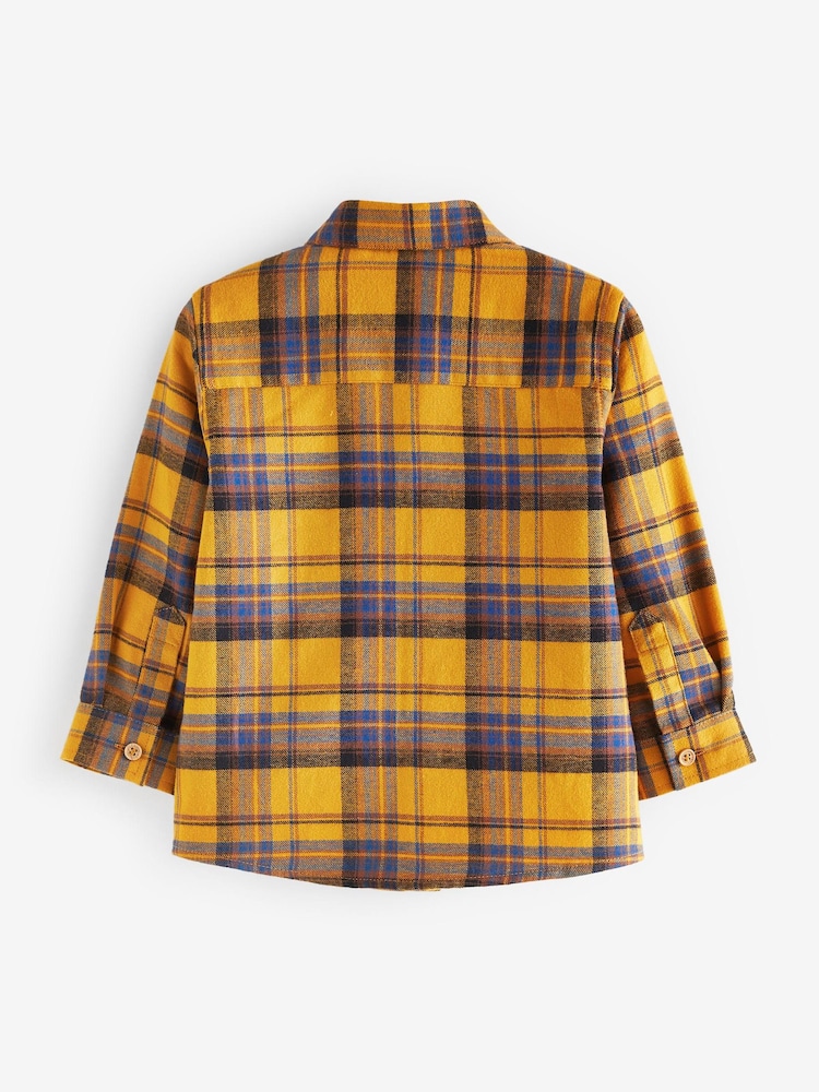 Yellow Long Sleeve Check Shirt (3mths-7yrs) - Image 5 of 5