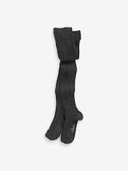 Clarks Grey Ribbed Tights 2 Pack - Image 2 of 3