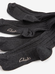 Clarks Grey Ribbed Tights 2 Pack - Image 3 of 3