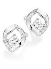 Beaverbrooks Sterling Silver Cubic Zirconia Stud Earrings - Image 1 of 4