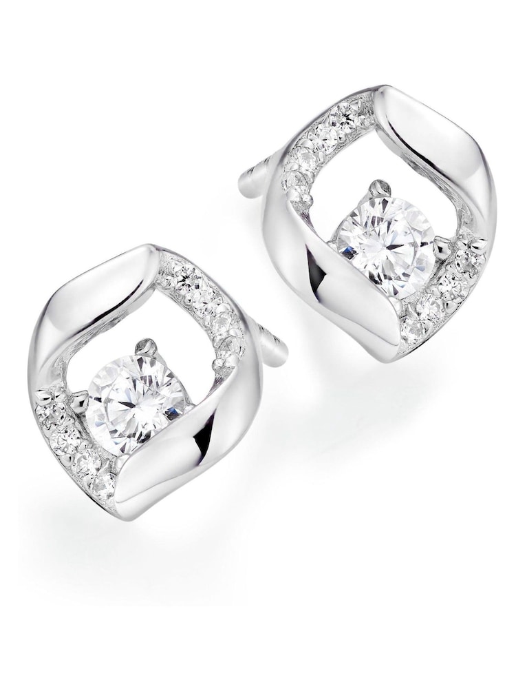 Beaverbrooks Sterling Silver Cubic Zirconia Stud Earrings - Image 1 of 4