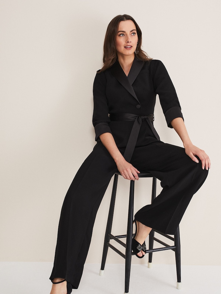 Phase Eight Black Tux Kylie Jumpsuit - Image 3 of 6