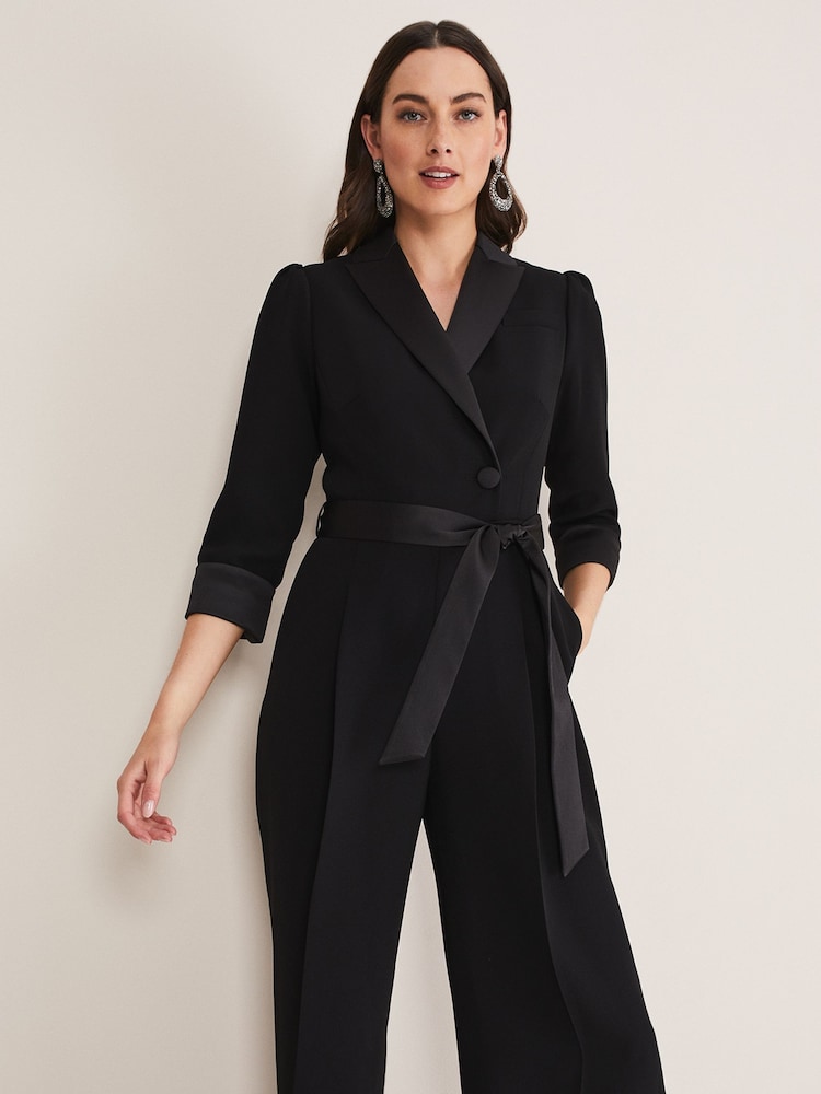Phase Eight Black Tux Kylie Jumpsuit - Image 4 of 6