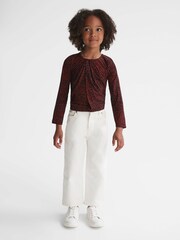 Top estampado con parte delantera girada de punto Gwen de Reiss - Imagen 1 de 5