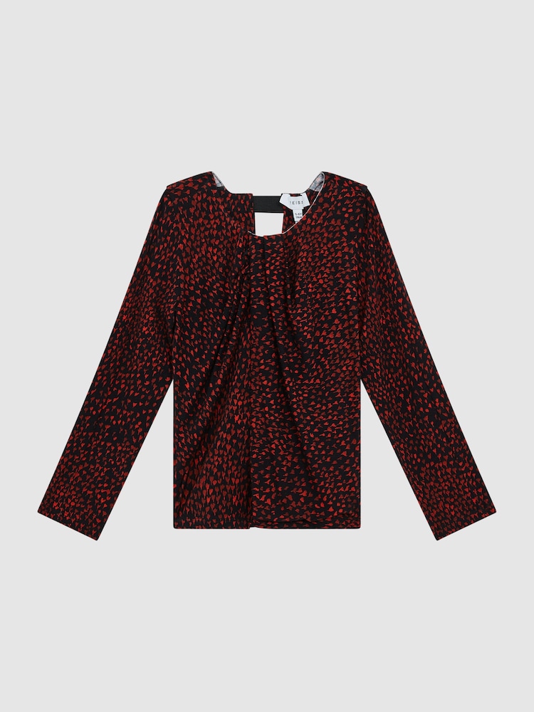 Top estampado con parte delantera girada de punto Gwen de Reiss - Imagen 5 de 5