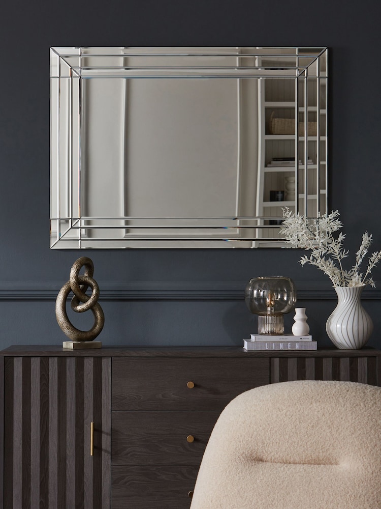 Clear Bevel Rectangle Wall Mirror - Image 1 of 1
