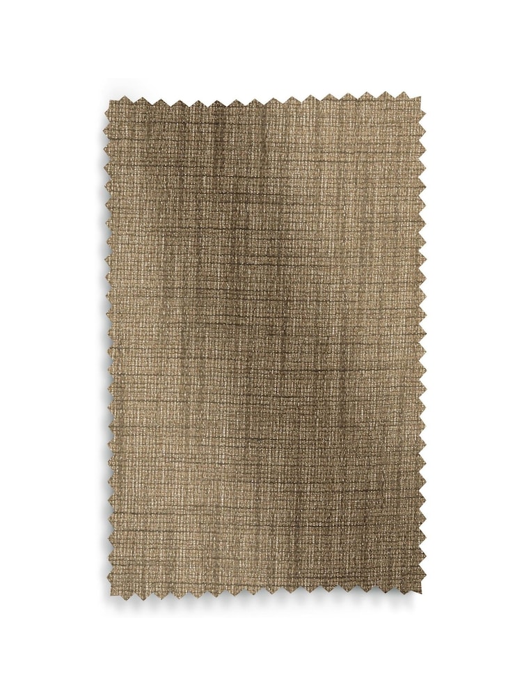 Dark Natural Textured Fleck Eyelet Lined Curtains - Image 4 of 4