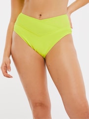 Figleaves Rene Green High Waist High Leg Wrap Briefs - Image 3 of 5