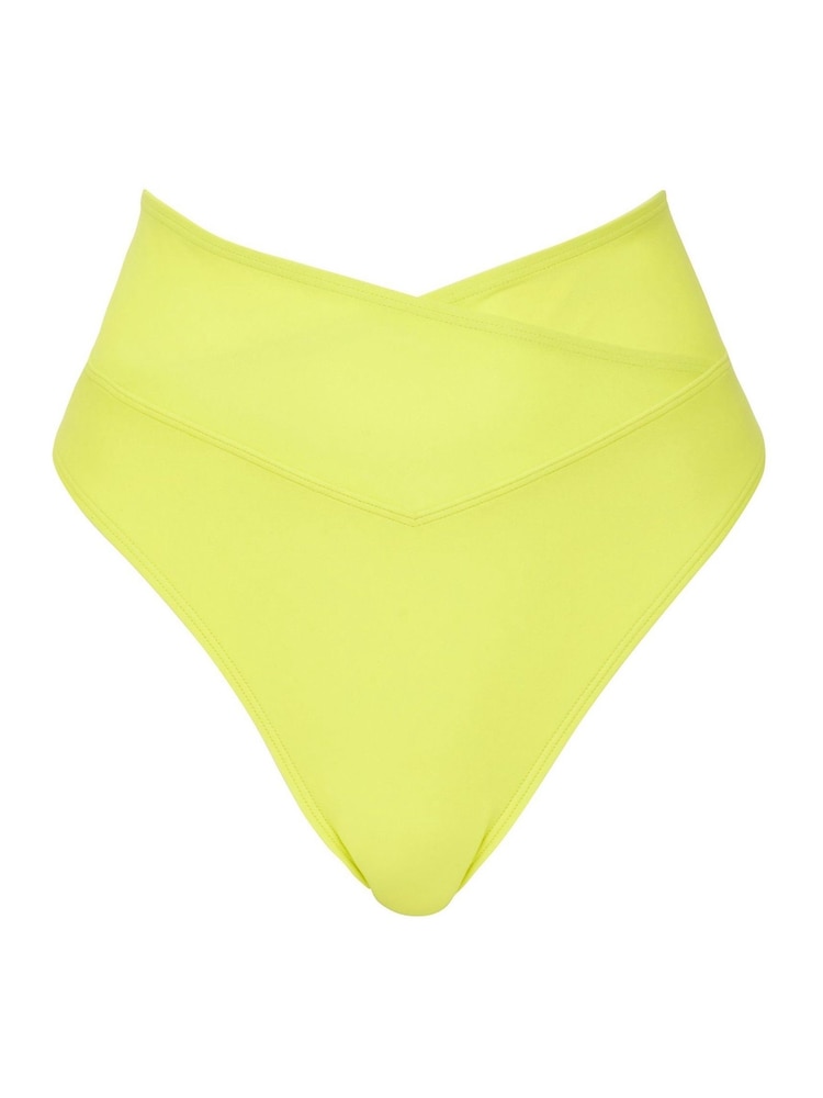 Figleaves Rene Green High Waist High Leg Wrap Briefs - Image 5 of 5
