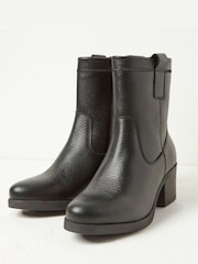 FatFace Hollie Block Heel Black Boots - Image 1 of 4