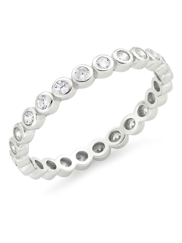 Beaverbrooks Sterling Silver Cubic Zirconia Bubble Stacking Ring - Image 1 of 6