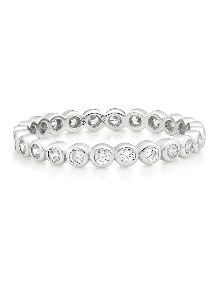 Beaverbrooks Sterling Silver Cubic Zirconia Bubble Stacking Ring - Image 2 of 6
