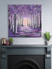 Steven Brown Art Purple Purple Forest Large Canvas Print - Image 2 of 4