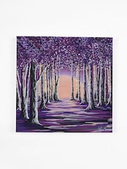 Steven Brown Art Purple Purple Forest Large Canvas Print - Image 3 of 4