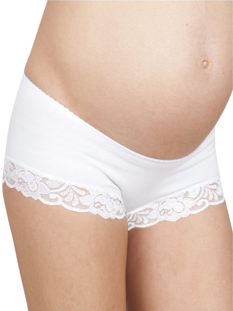 JoJo Maman Bébé White Lace Trim Maternity Shorts 3 Pack - Image 1 of 2