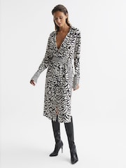 Reiss Black Carina Knee High Leather Boots - Image 2 of 6