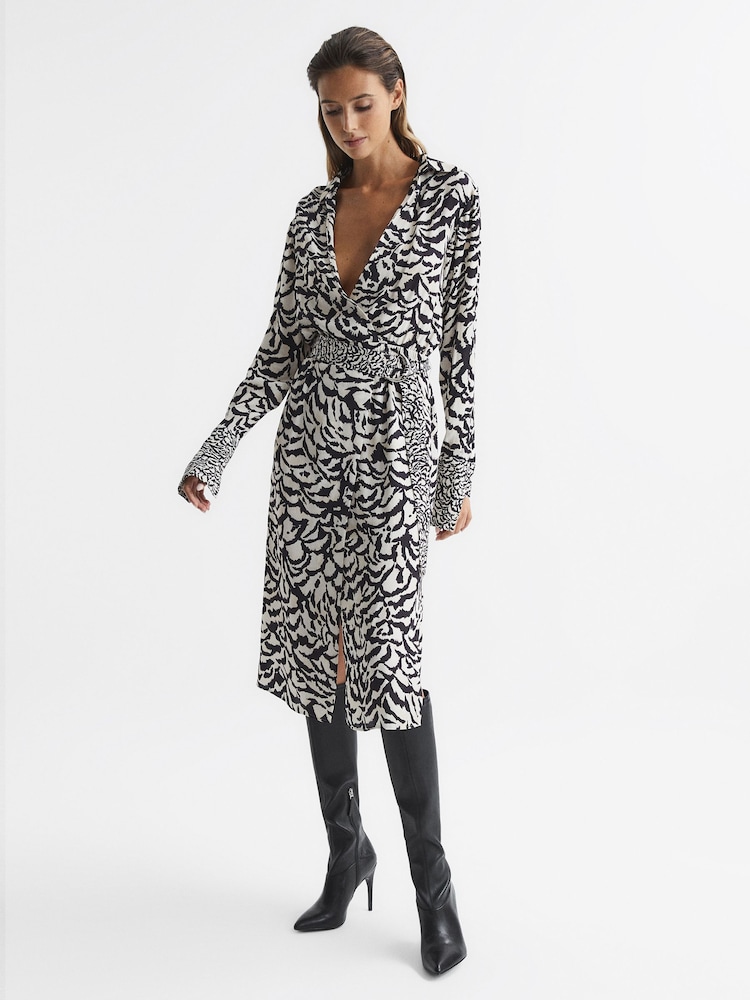 Reiss Black Carina Knee High Leather Boots - Image 2 of 6