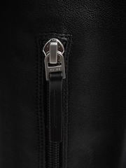 Reiss Black Carina Knee High Leather Boots - Image 4 of 6