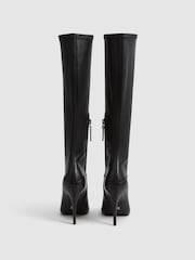 Reiss Black Carina Knee High Leather Boots - Image 5 of 6