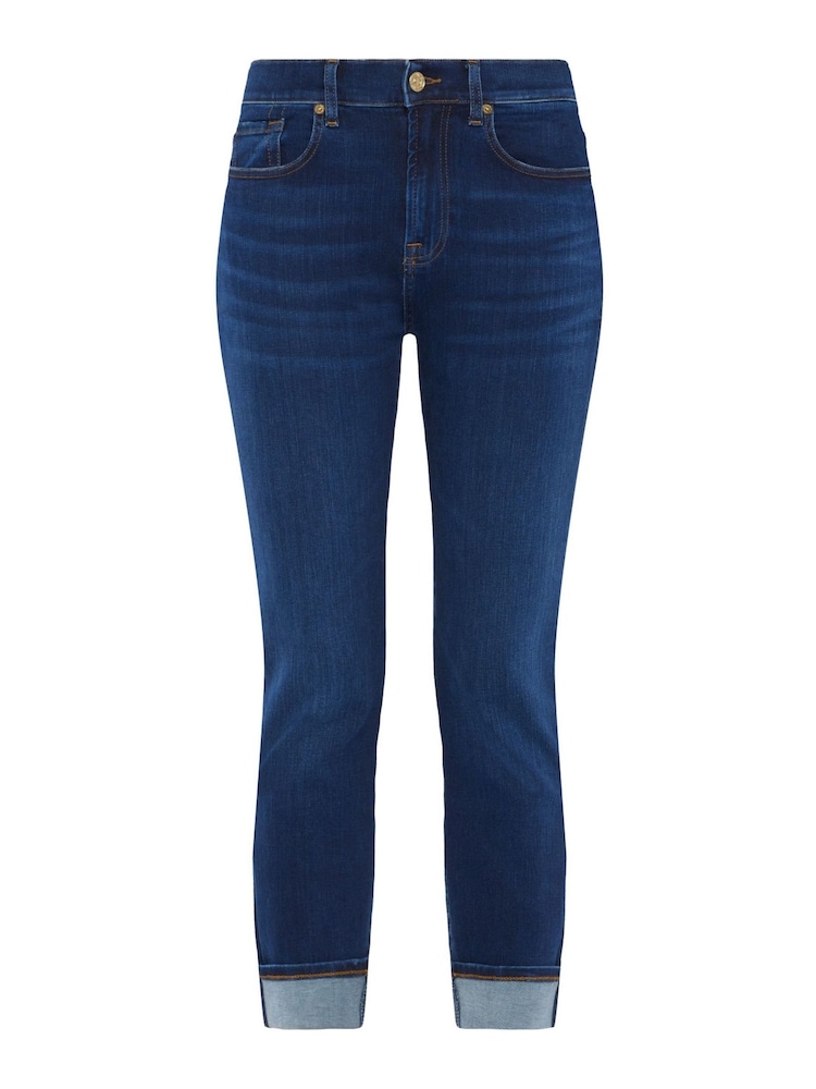 Relaxed Skinny Mid Rise Slim Illusion Blue Jeans - Image 3 of 3
