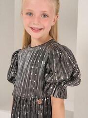 Angel & Rocket Silver Mila Sequin Dress - Image 3 of 6
