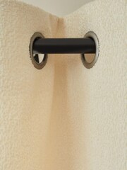 Natural Next Chic Bouclé Eyelet Lined Curtains - Image 2 of 4