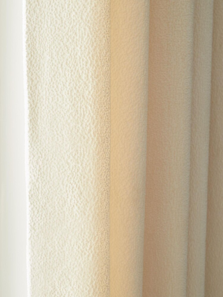 Natural Next Chic Bouclé Eyelet Lined Curtains - Image 3 of 4