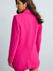Pink Crepe Single Breasted Blazer - Image 3 of 5