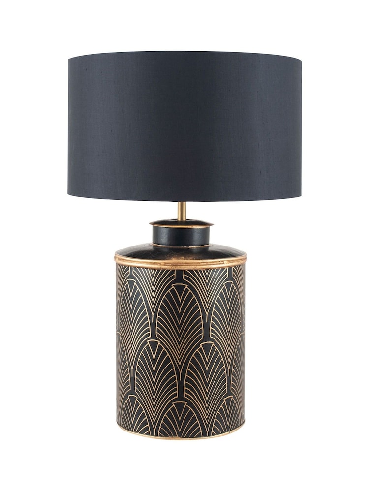 Pacific Black Deco Black Geo Art Deco Table Lamp - Image 2 of 3