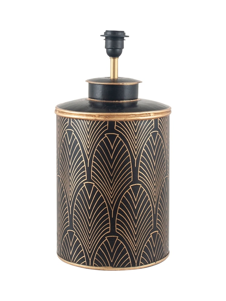 Pacific Black Deco Black Geo Art Deco Table Lamp - Image 3 of 3 Pacific Black Deco Black Geo Art Deco Table Lamp - Image 3 of 3