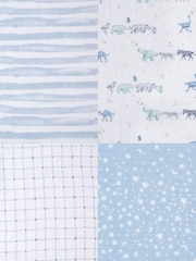 aden + anais White 100% Cotton Muslin Rising Star Burpy Bibs 2 Pack - Image 4 of 5