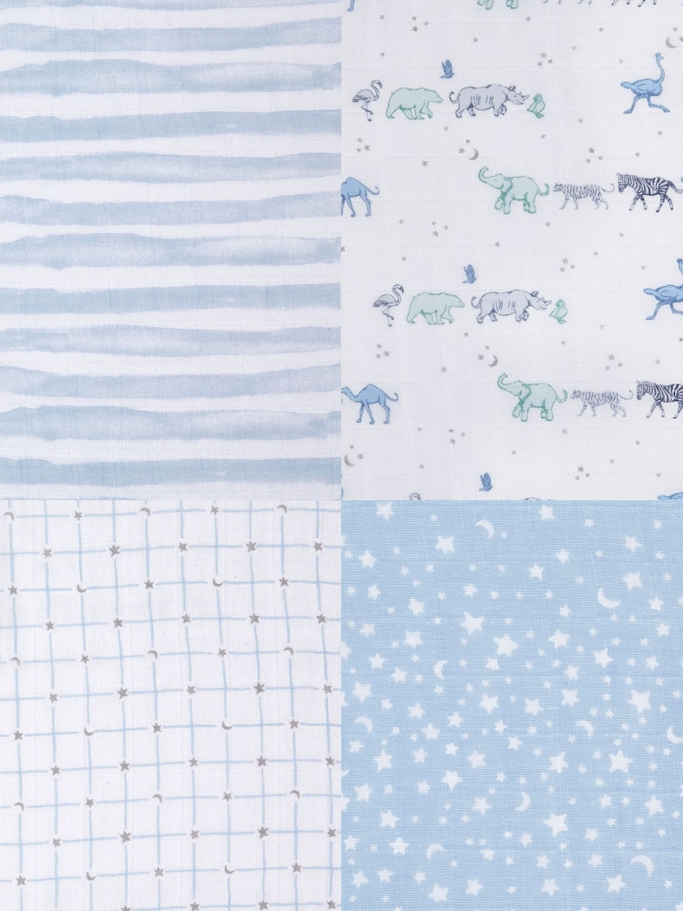 aden + anais 100% Cotton Muslin Rising Star Burpy Bibs 2 Pack - Image 4 of 5