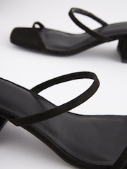 Black Regular/Wide Fit Forever Comfort® Two Band Block Heel Mules - Image 5 of 7
