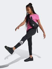 Schwarz - adidas Sportswear Essentials Baumwoll-Leggings mit grossem Logo - Bild 4 von 9
