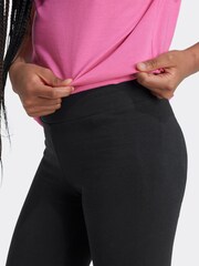 Schwarz - adidas Sportswear Essentials Baumwoll-Leggings mit grossem Logo - Bild 5 von 9