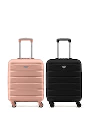 Flight Knight Ryanair Priority 4 Wheel ABS Hard Case Cabin Carry On Suitcase 55x40x20cm  Set Of 2 - Image 2 of 9