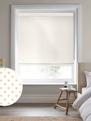 Laura Ashley Silver Louise Star Made To Measure Roman Blinds - Image 1 of 6