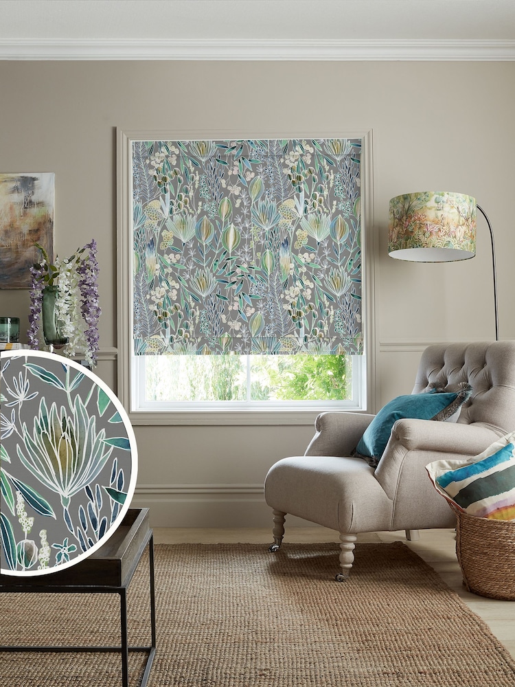 Voyage Mineral Grey Masina Made to Measure Roman Blind - Image 1 of 6