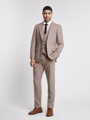 Jacamo Cream Tweed Ivy Blush Suit: Jacket - Image 3 of 4