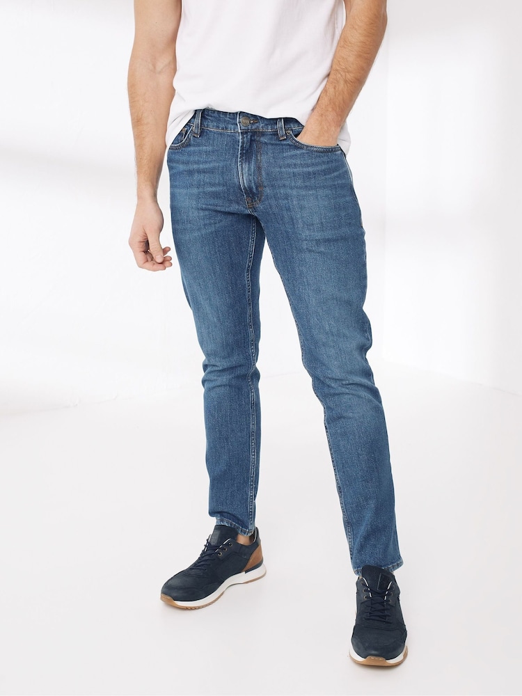 FatFace Blue Slim Stone Wash Jeans - Image 1 of 4