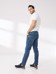 FatFace Blue Slim Stone Wash Jeans - Image 2 of 4