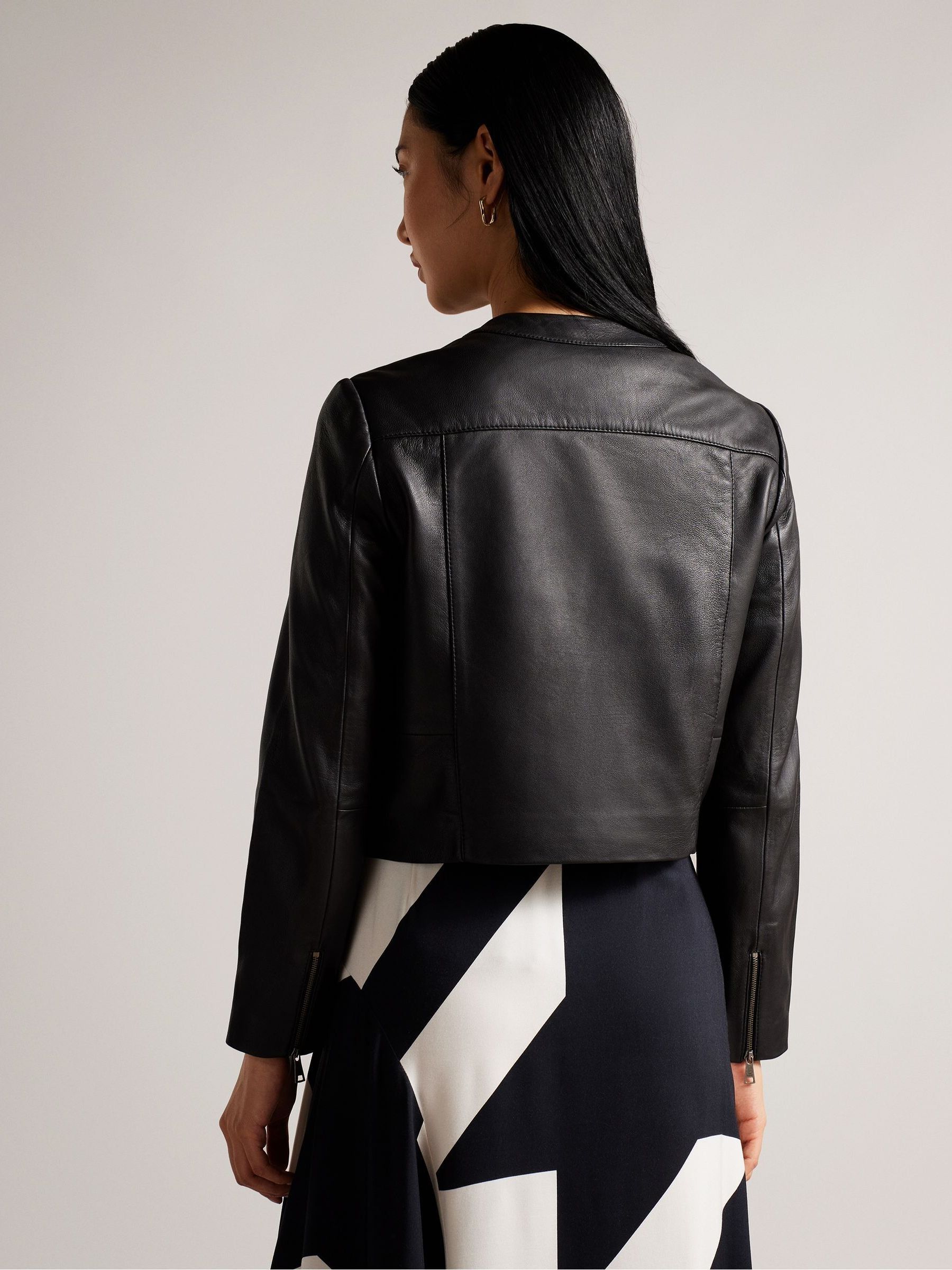 Ted baker talia leather jacket top