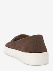 Brown Suede Tassel Loafers - Image 4 of 6